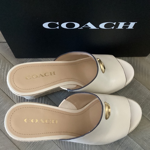 COACH Gloria C Slide Espadrille Wedge Sandals, size 9 - Picture 3 of 13